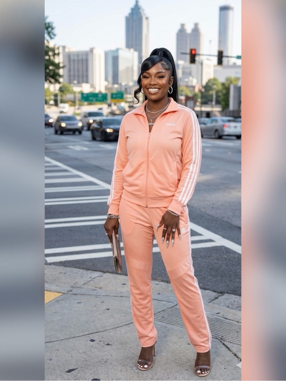 Adidas Originals Salmon Peach Tracksuit Set • M/L Mixed Sizes (Pls read)